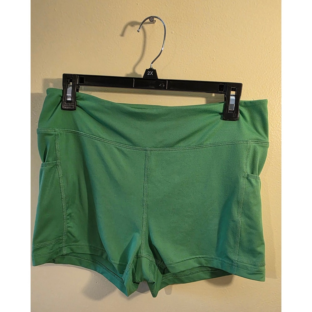 FP Movement Free People Green High Waisted Athletic Workout Shorts XL